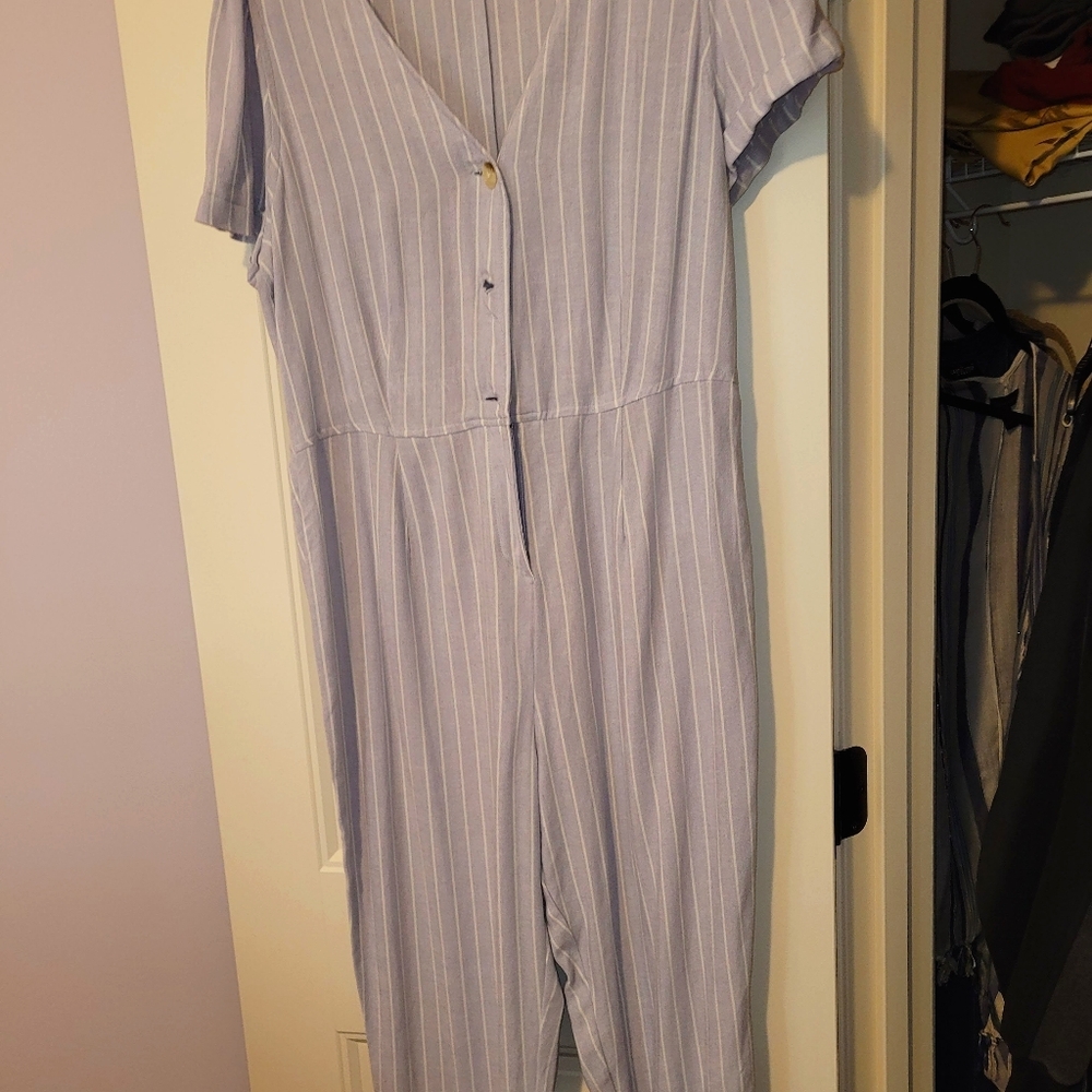 Cotton chambray jumpsuit